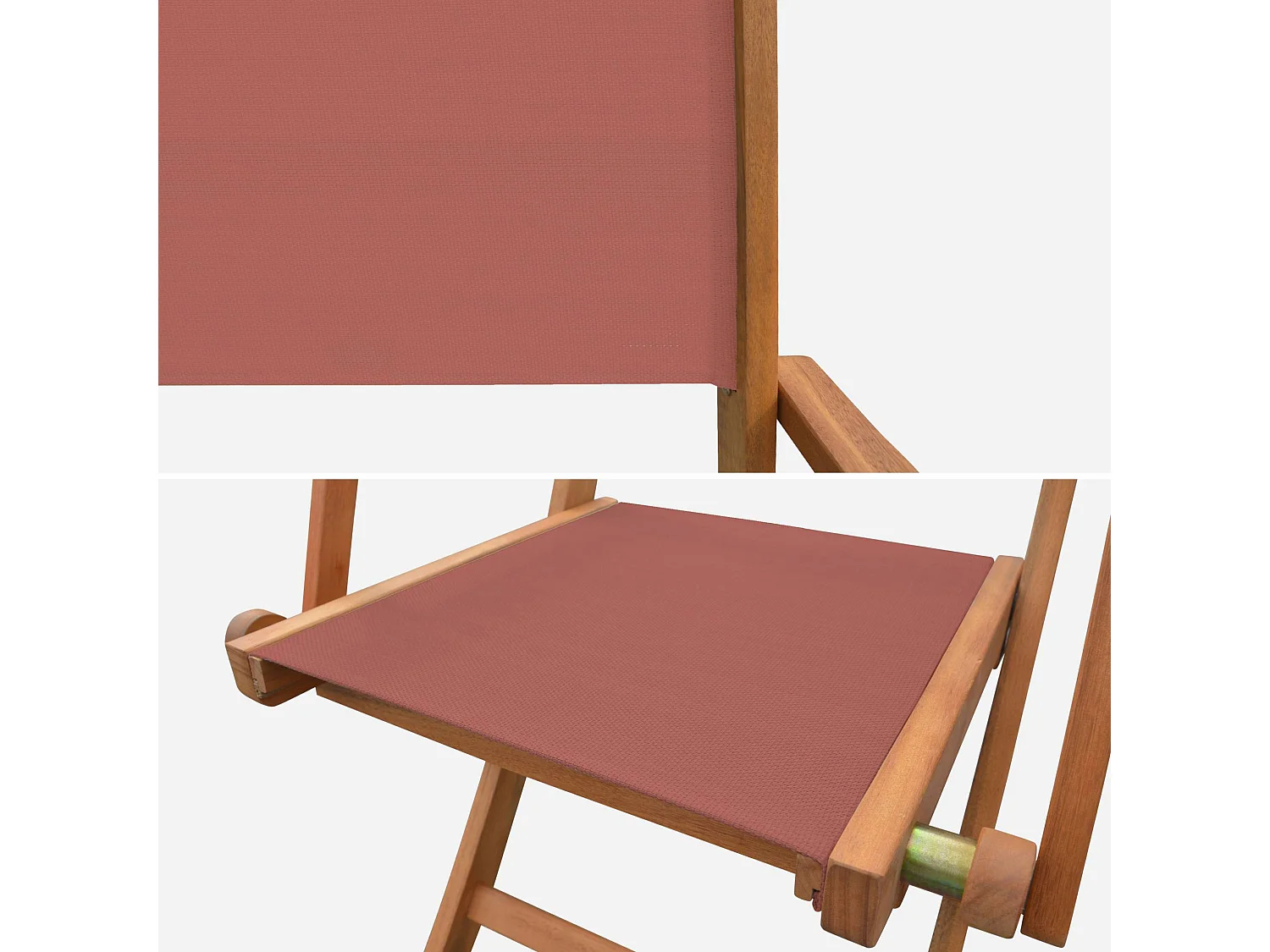 Mesa de jardín de madera extensible, 8 sillas madera