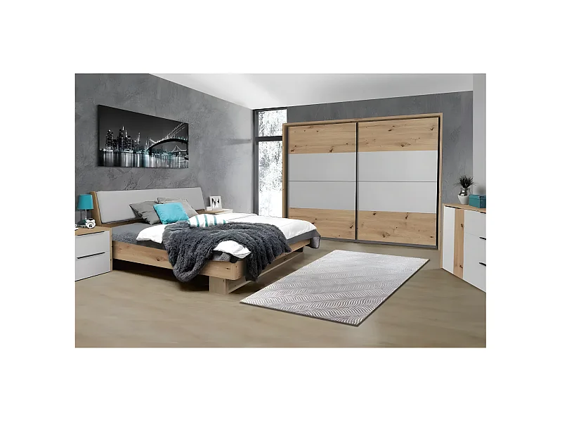 Set da camera da letto Casemen XL/Marrone&Bianco