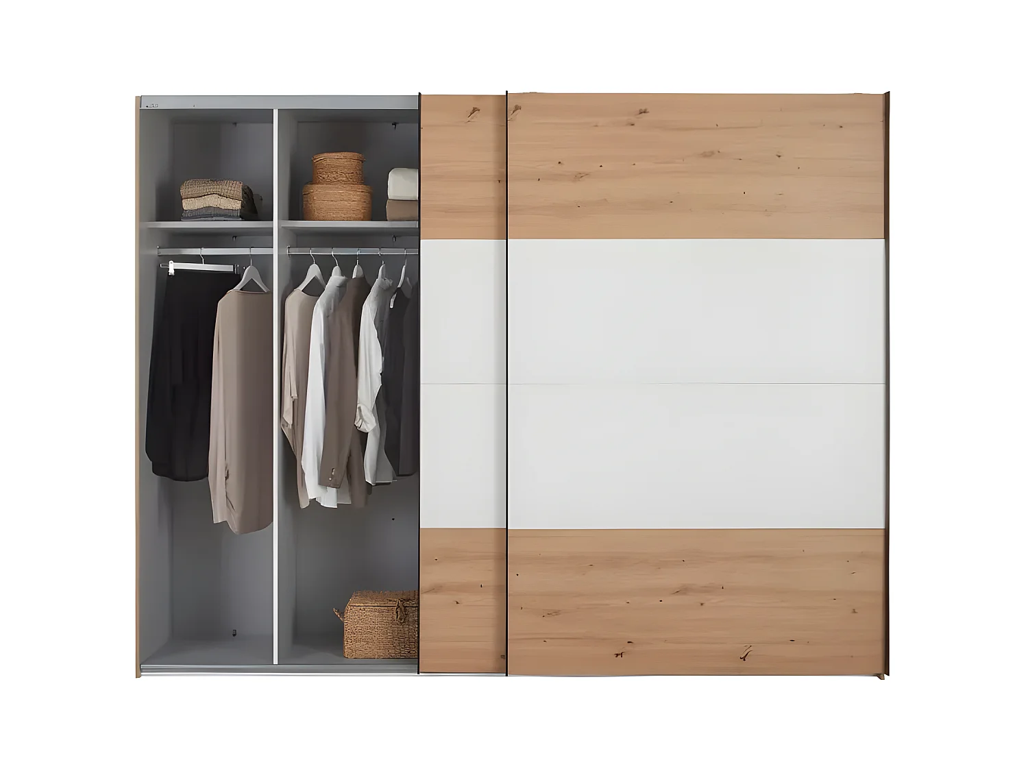 Set da camera da letto Casemen XL/Marrone&Bianco