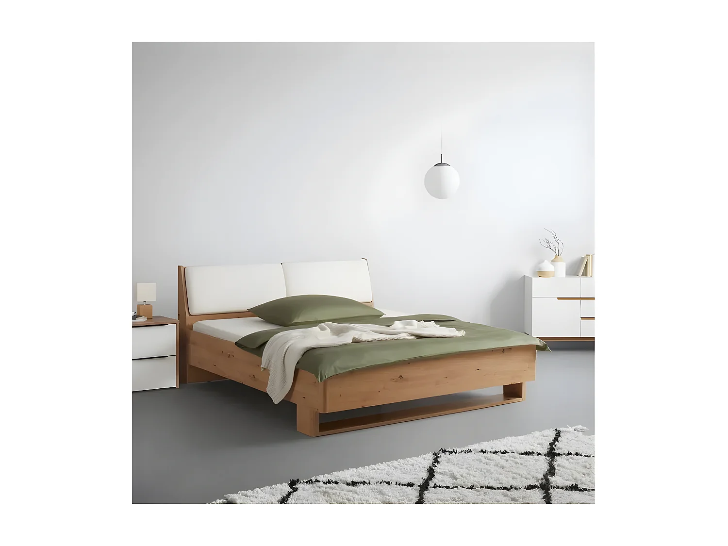 Set da camera da letto Casemen XL/Marrone&Bianco