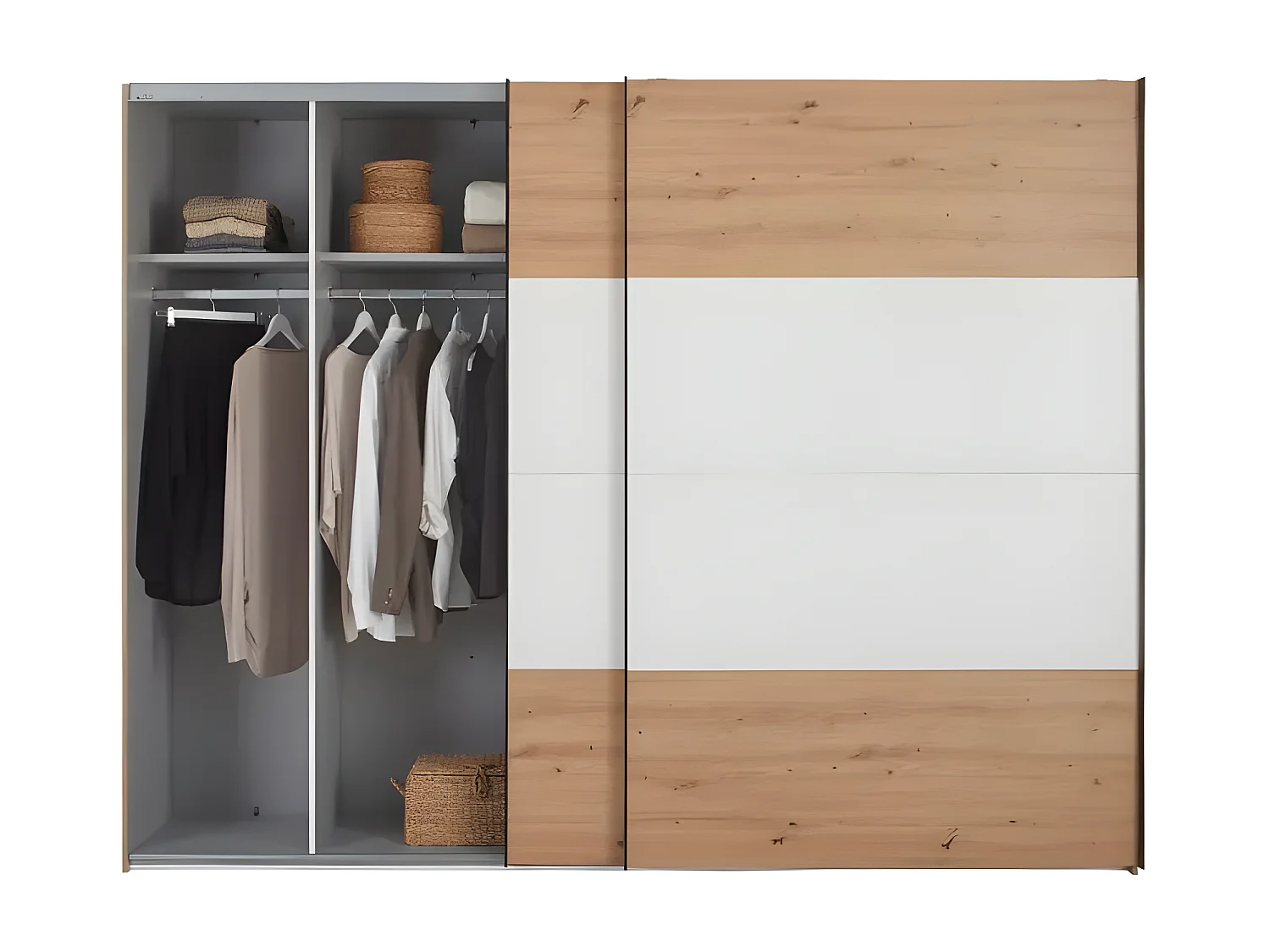 Set da camera da letto Casemen XL/Marrone&Bianco