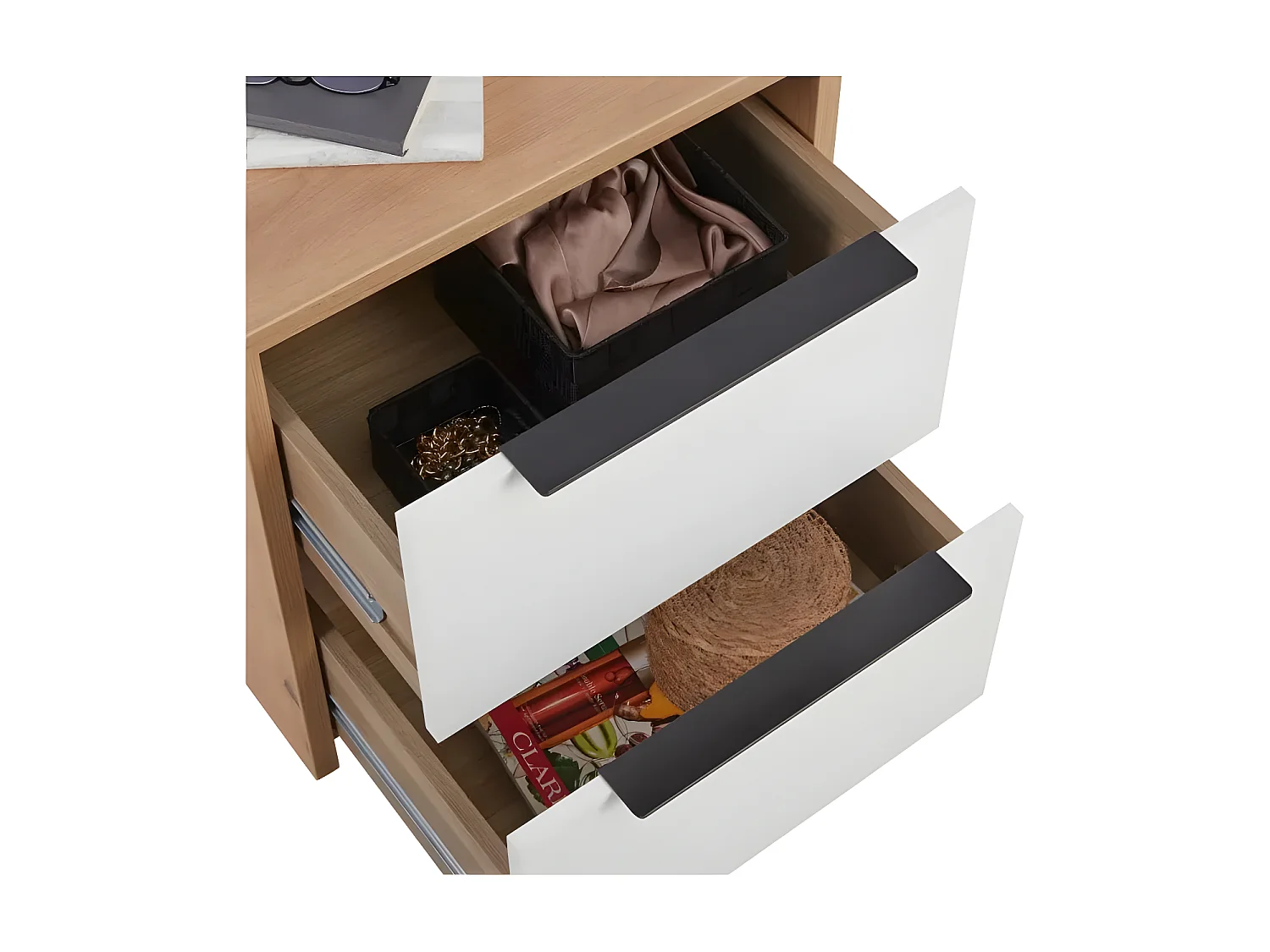 Set da camera da letto Casemen XL/Marrone&Bianco