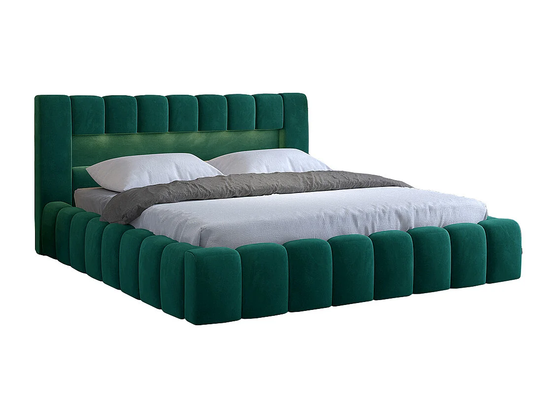 Letto Hero S (140x200)/Tessuto/Verde