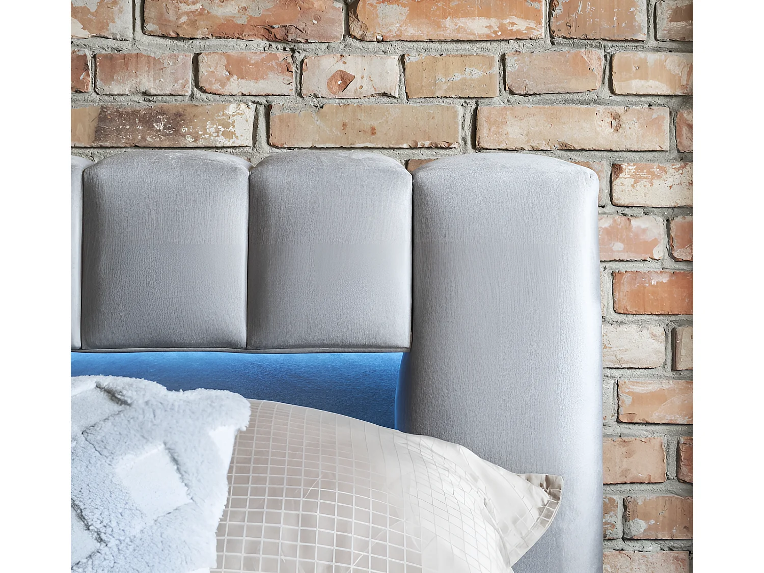 Letto Hero S (140x200)/Tessuto/incluso materasso/Grigio