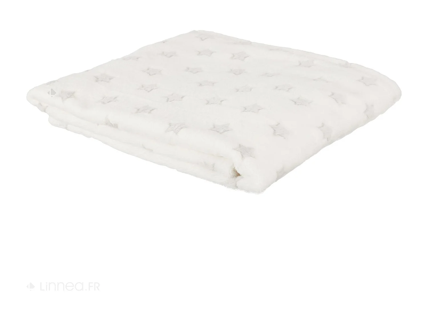Plaid phosphorescent 120x150 cm collection MOON étoile blanc