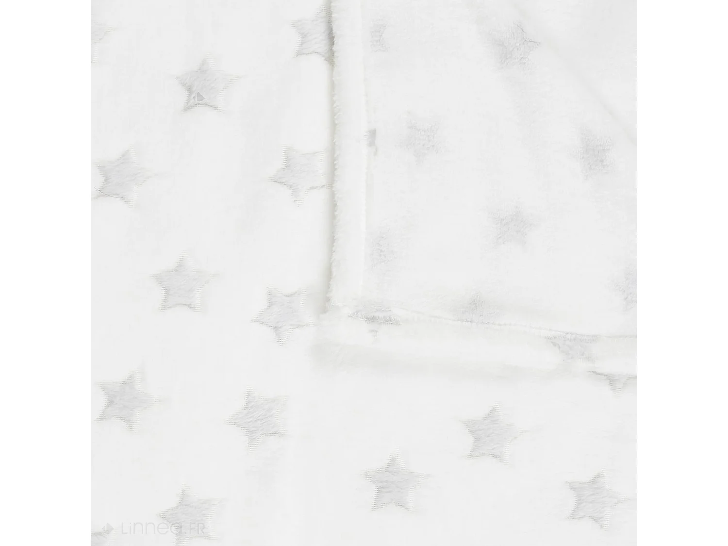 Plaid phosphorescent 120x150 cm collection MOON étoile blanc