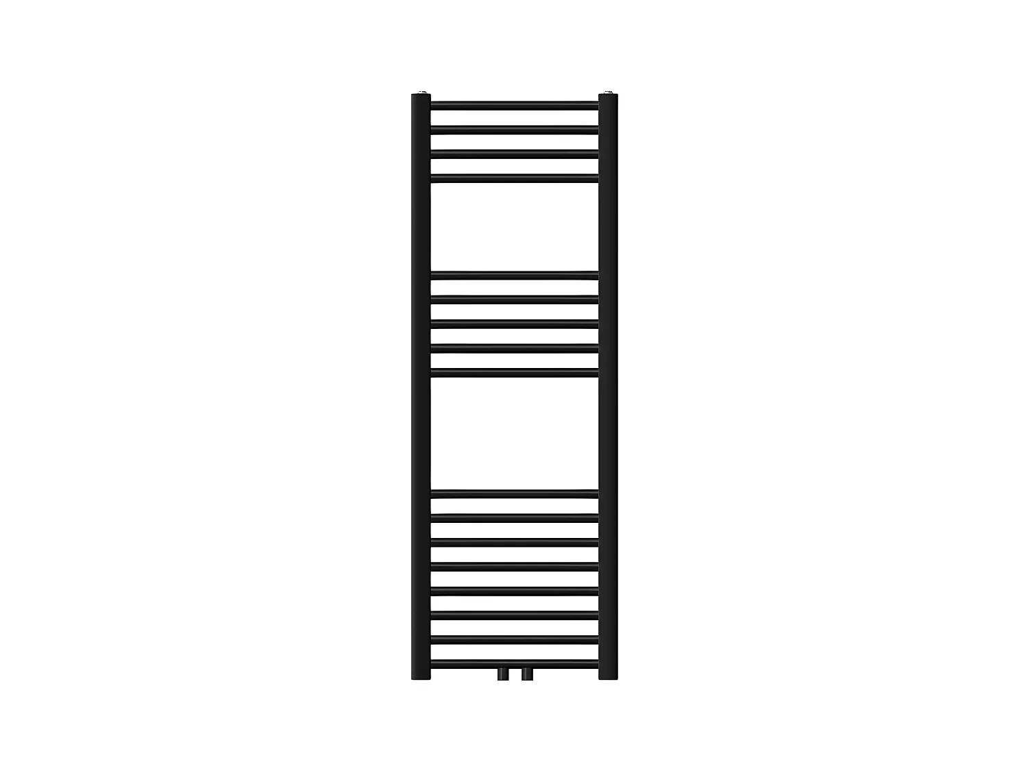 Radiatore da bagno Sahara dritto nero attacco centrale calorifero 40 x 120 cm