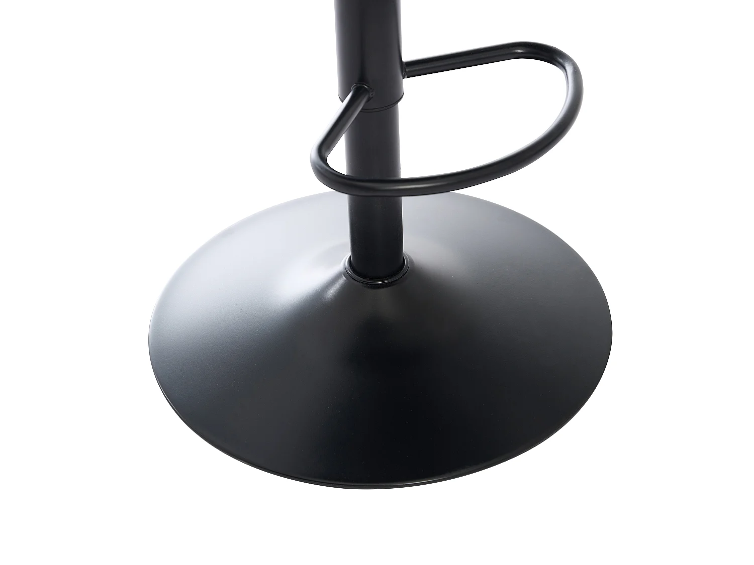 Lot de 2 tabourets de bar en velours et métal - Hauteur réglable - Noir - LAJUNIA