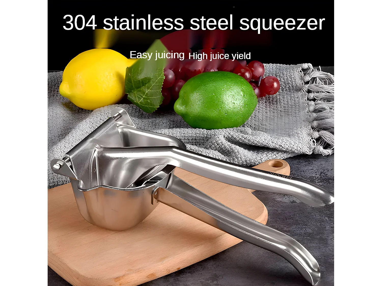 Presse-agrumes en acier inoxydable Herzberg