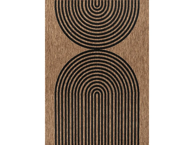 Tapis extérieur effet jute arc CARACAS 28 Beige 160*230