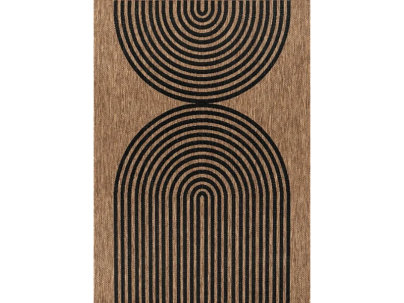 Tapis extérieur effet jute arc CARACAS 28 Beige 160*230