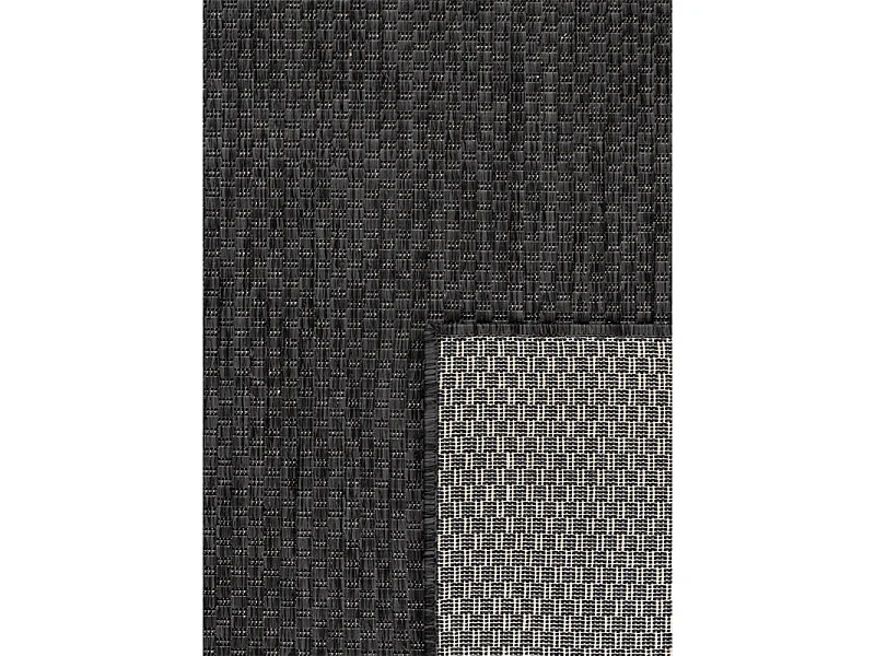 Tapis extérieur intérieur uni - CARACAS 65 Noir 120*170
