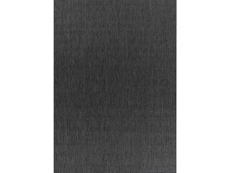 Tapis extérieur intérieur uni - CARACAS 65 Noir 120*170