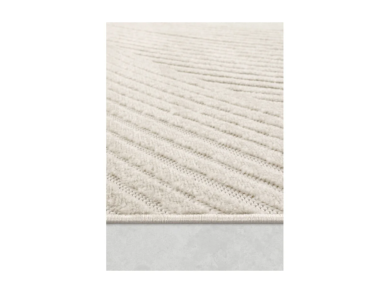 Tapis extérieur intérieur géométrique - ALANYA 41 Crème 120*170