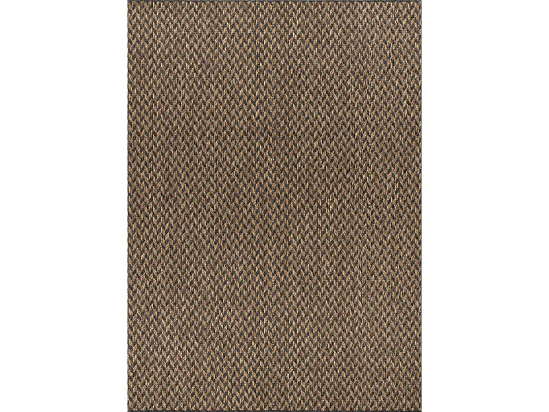 Tapis extérieur effet jute bicolore CARACAS 27 Beige 200*290