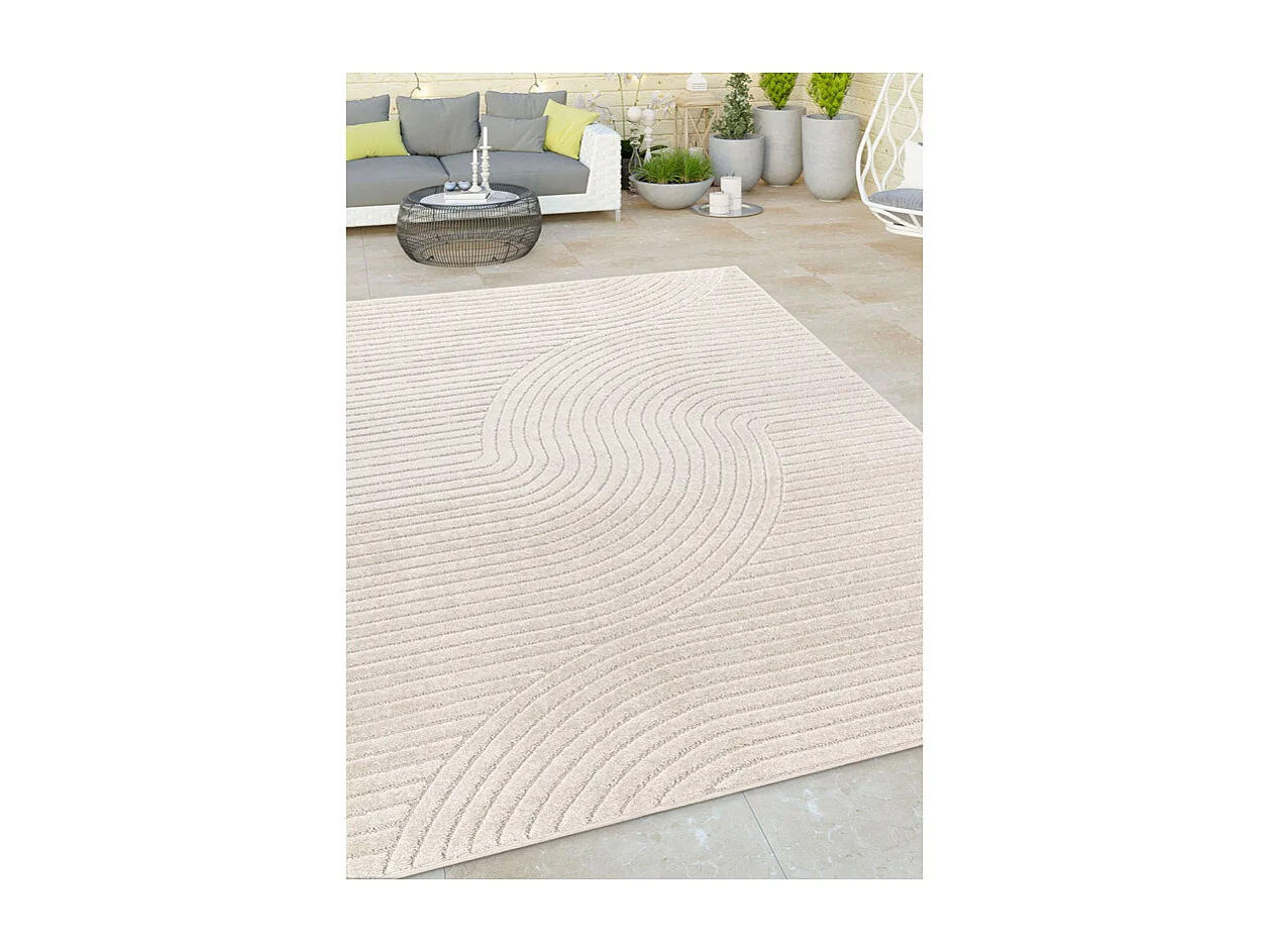 Tapis extérieur intérieur arc - ALANYA 33 Crème 160*230