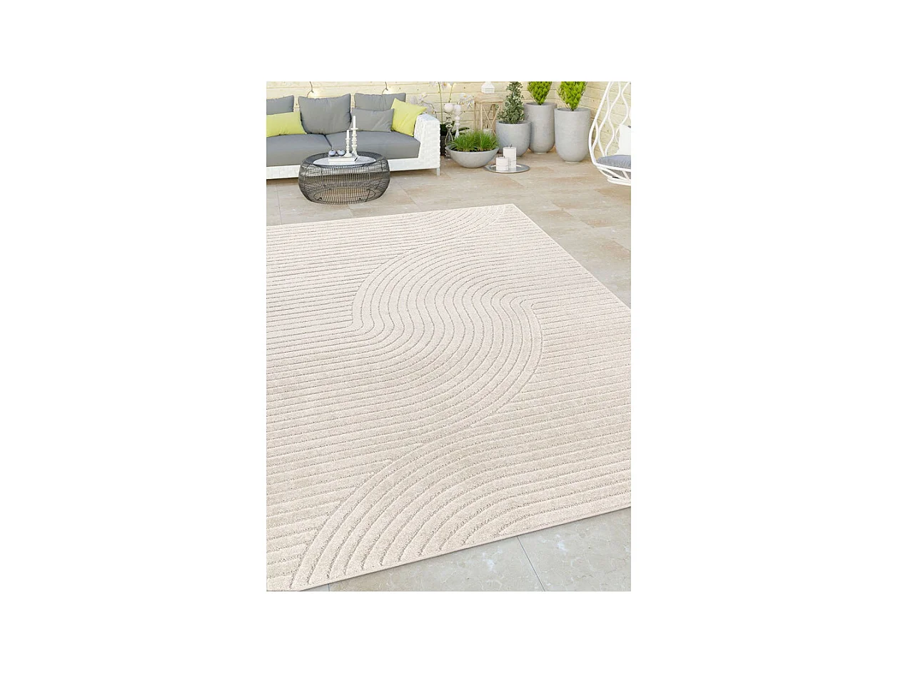 Tapis extérieur intérieur arc - ALANYA 33 Crème 160*230