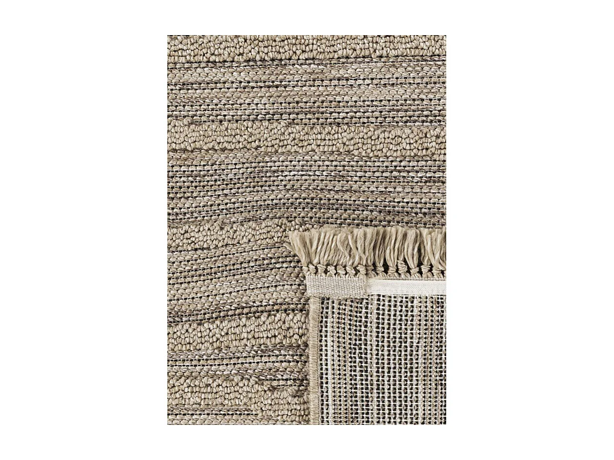 Tapis extérieur effet intérieur jute géométrique CASSIS 99 Beige 200*290