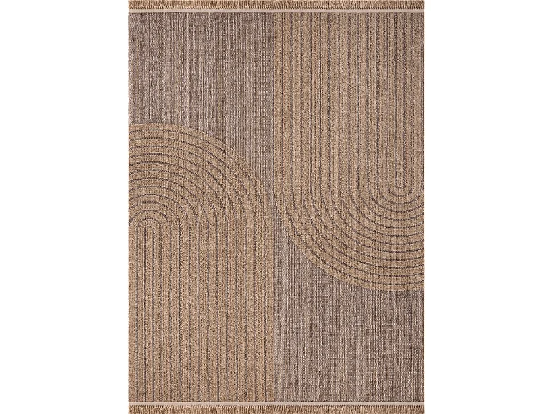 Tapis extérieur effet jute arc - CASSIS 93 Beige 160*230