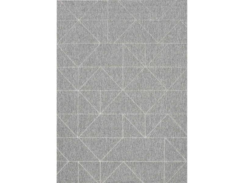 Tapis extérieur intérieur géométrique BODRUM 26 Gris 160*230