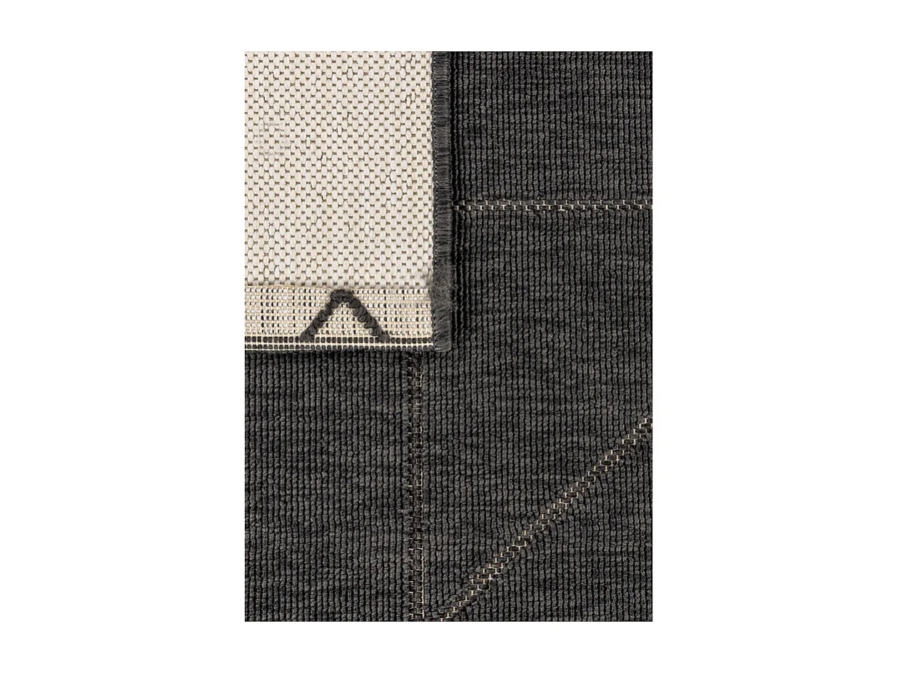 Tapis extérieur intérieur géométrique BODRUM 26 Noir 160*230