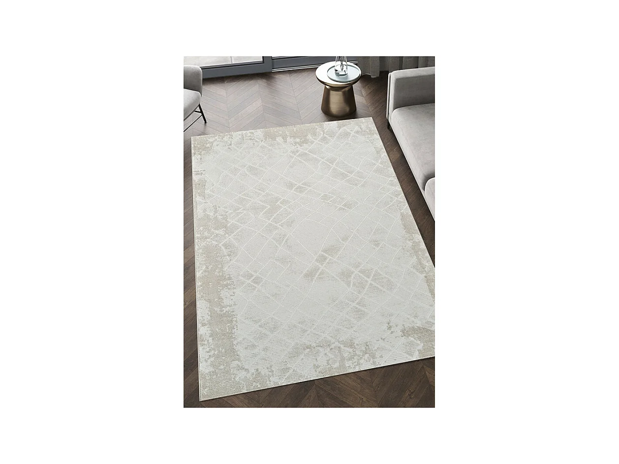 Tapis abstrait crème beige - TUNIS 15 Crème 240*330