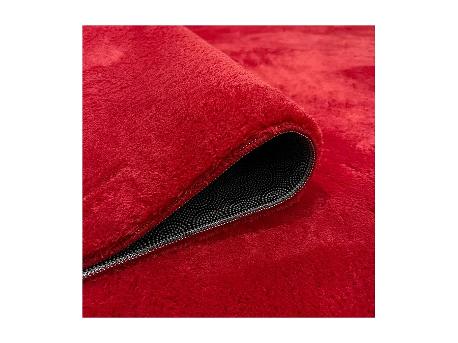 Tapis uni lavable doux - LOFT Rouge 120*120