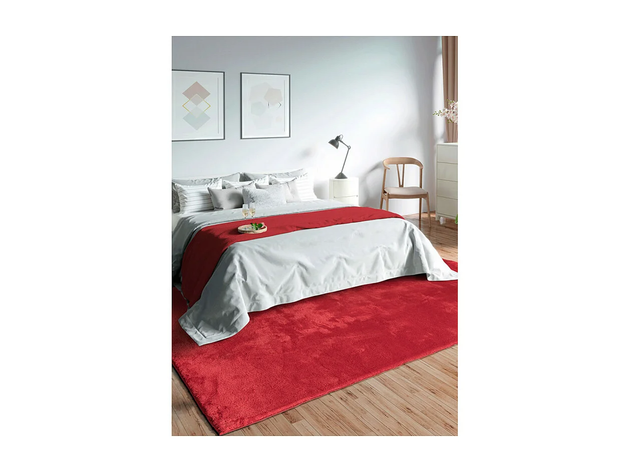 Tapis uni lavable doux - LOFT Rouge 200*290