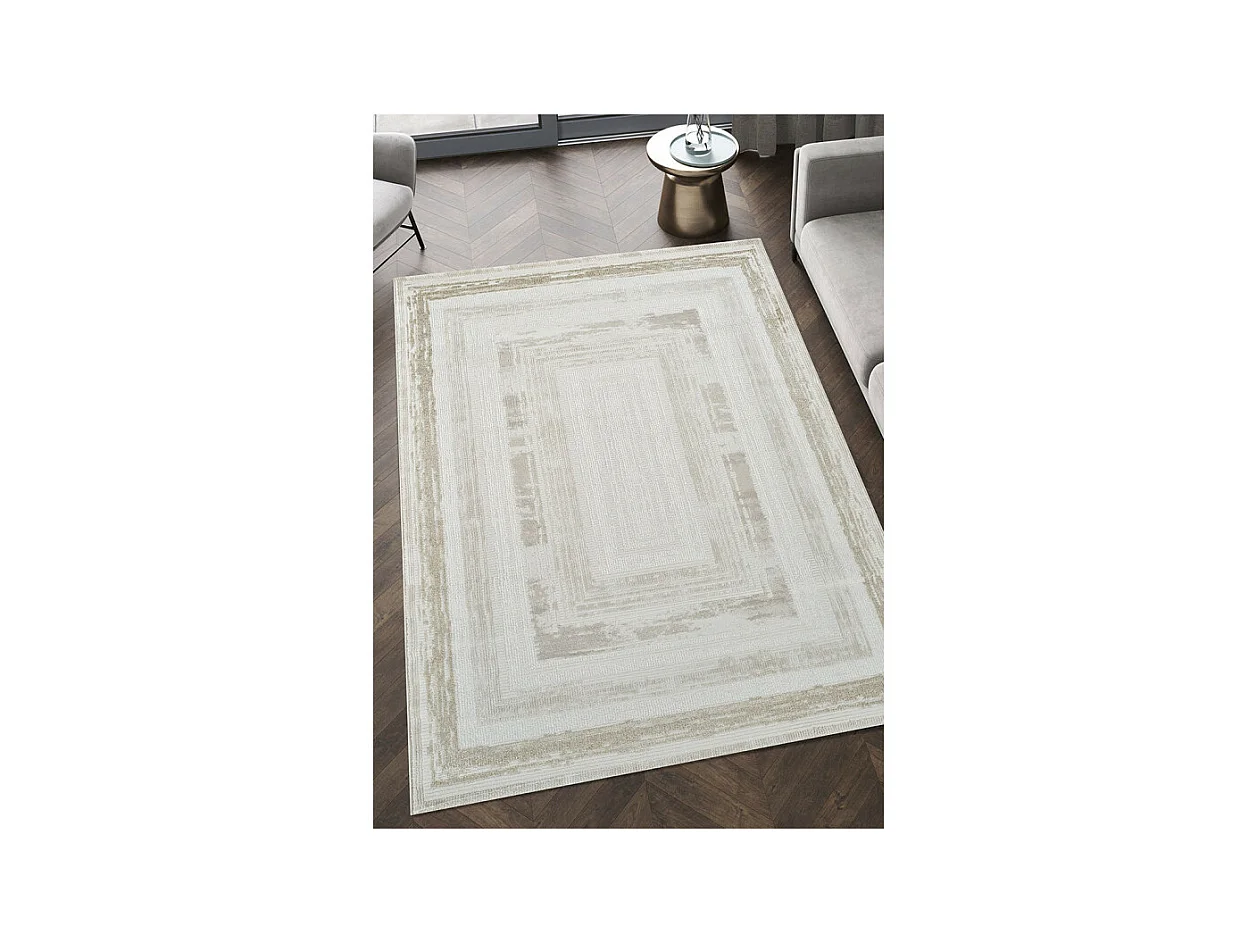 Tapis cadre crème beige - TUNIS 41 Crème 200*290