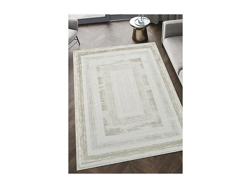 Tapis cadre crème beige - TUNIS 41 Crème 200*290