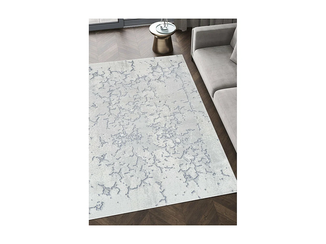 Tapis abstrait gris bleu - TUNIS 97 Gris 80*150