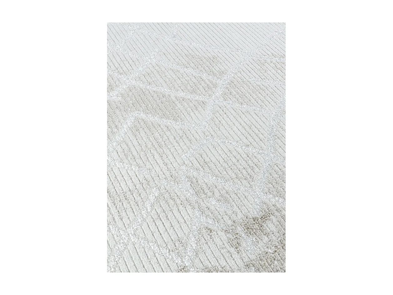 Tapis abstrait crème beige - TUNIS 15 Crème 80*150