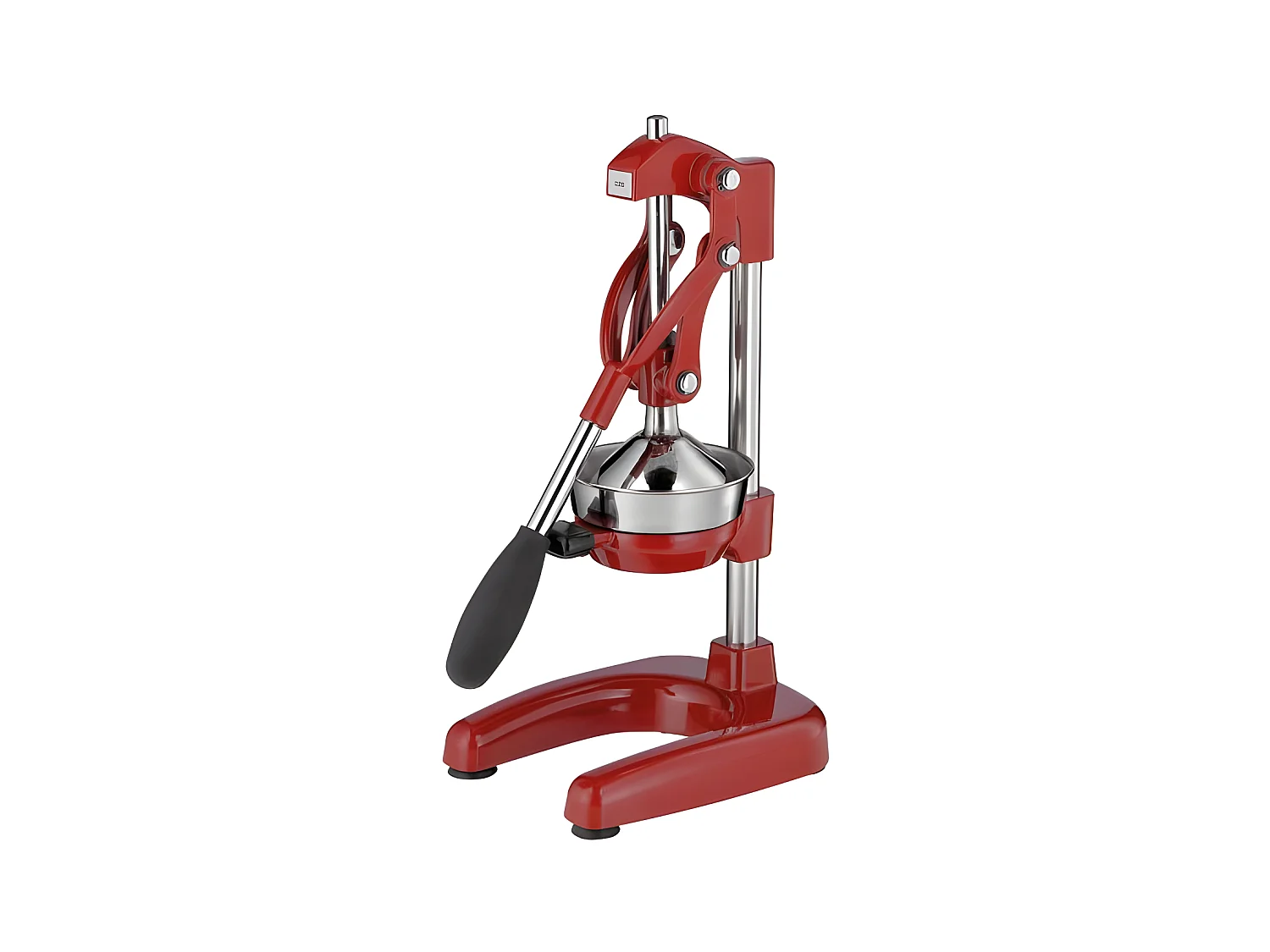 Presse-agrumes professionnel Amalfi rouge Kuchenprofi - Extracteur de jus de grenades et d'agrumes en acier inoxydable avec poignée longue et base stable