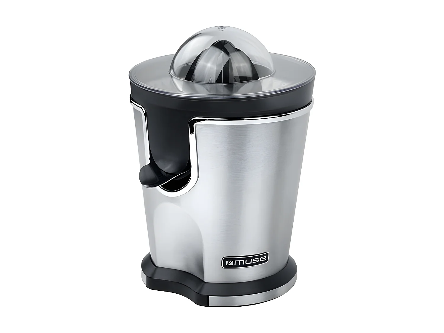 Presse-agrumes en acier inoxydable avec 2 cônes et couvercle transparent - Collection of Inspiration