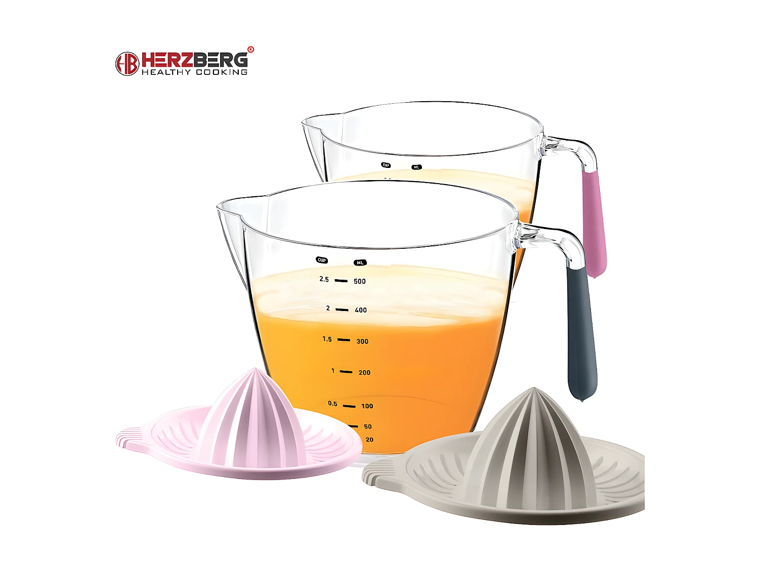 Herzberg HG-CK179: Presse-agrumes et bol doseur Mauve