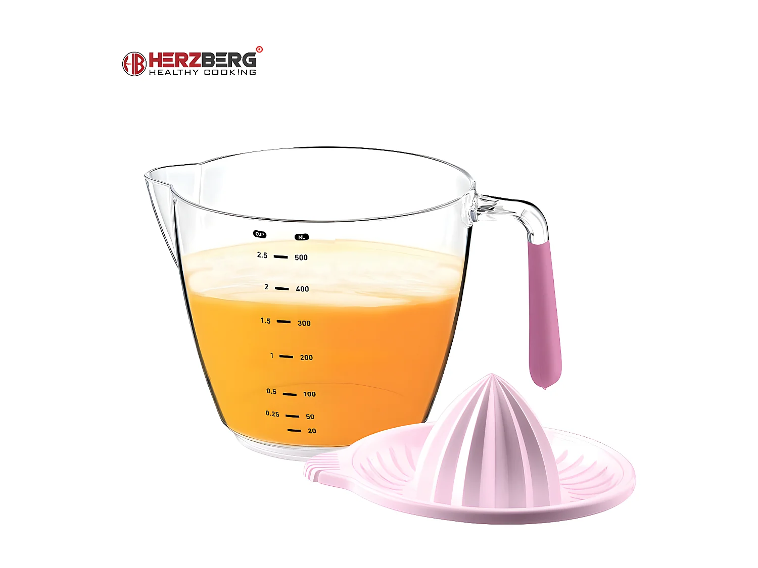 Herzberg HG-CK179: Presse-agrumes et bol doseur Mauve