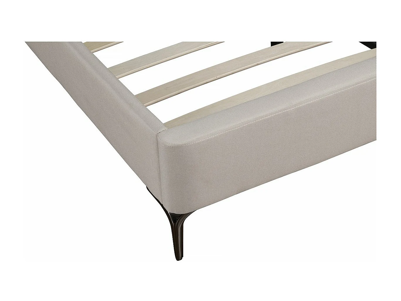 Lit double en tissu capitonné " Aspen" 160 x 200 cm - Beige