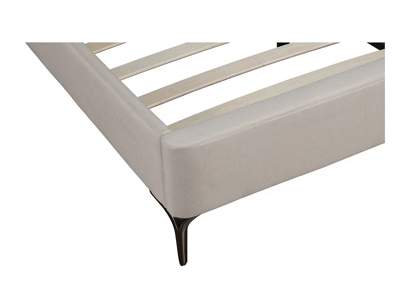 Lit double en tissu capitonné " Aspen" 160 x 200 cm - Beige