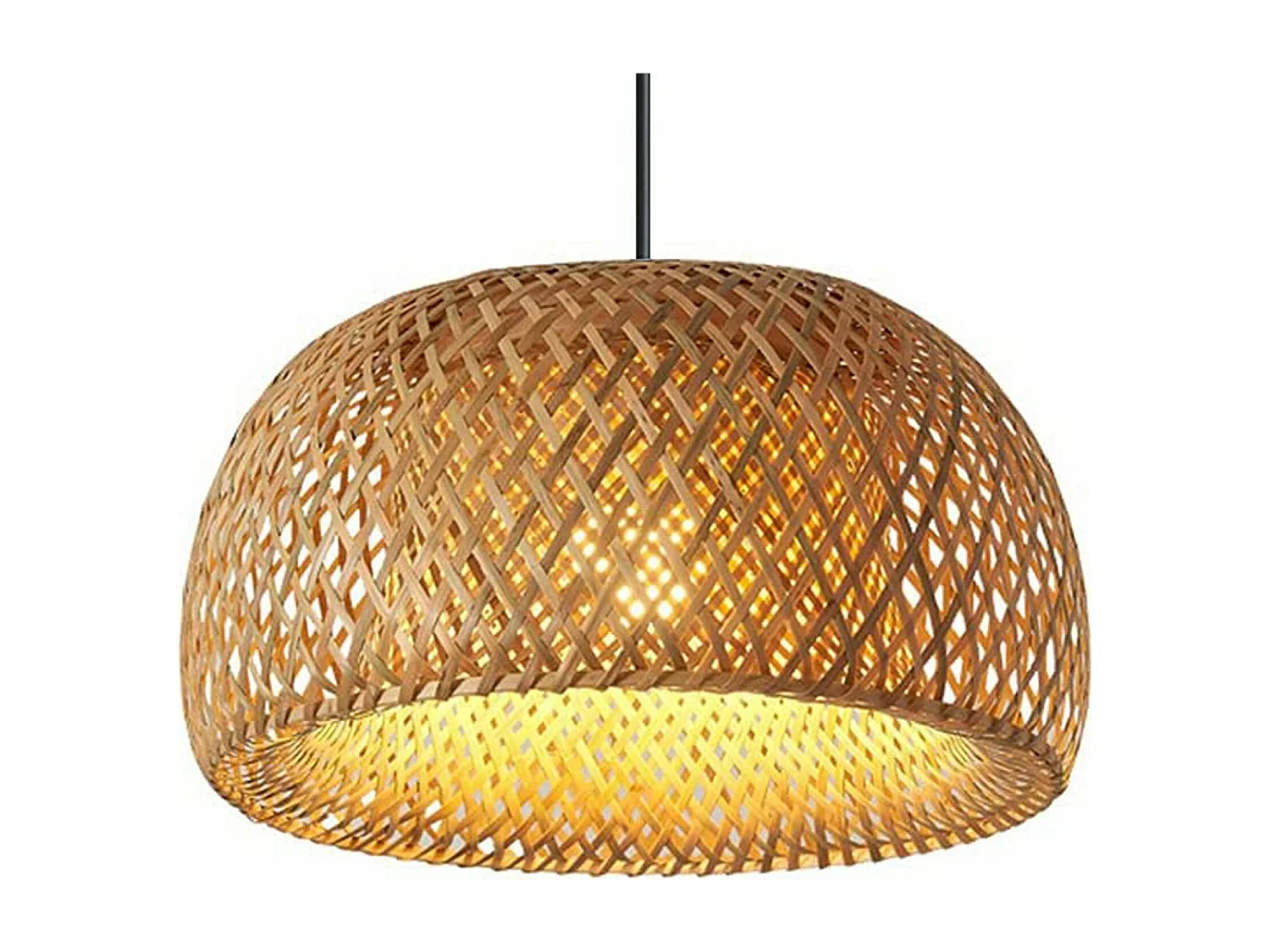 Suspension bambou tressé élégance naturelle et design