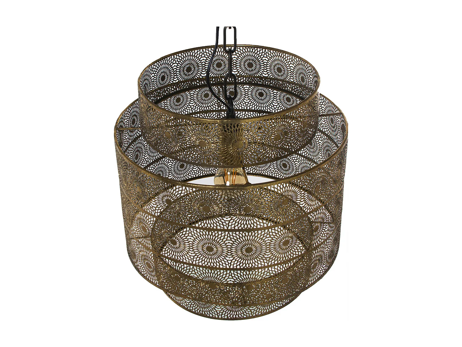 Suspension élégance dorée pour déco chic et lumineuse