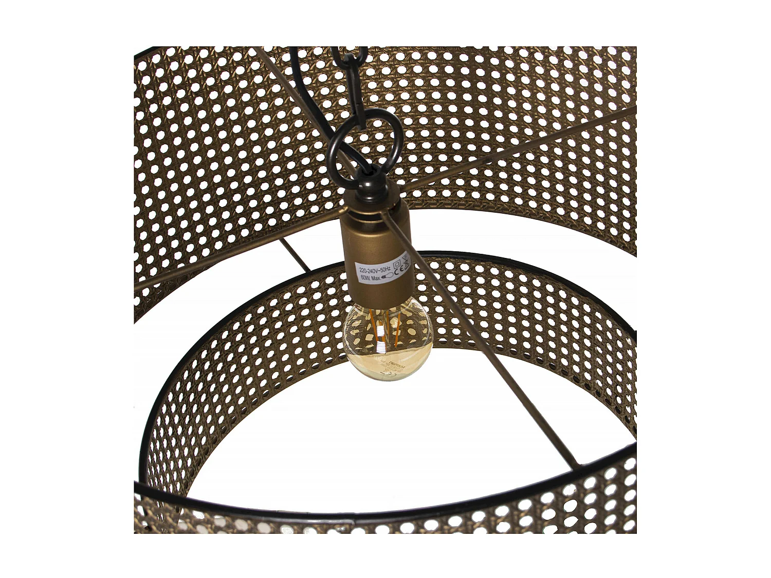 Suspension élégance métal doré pour intérieur chic