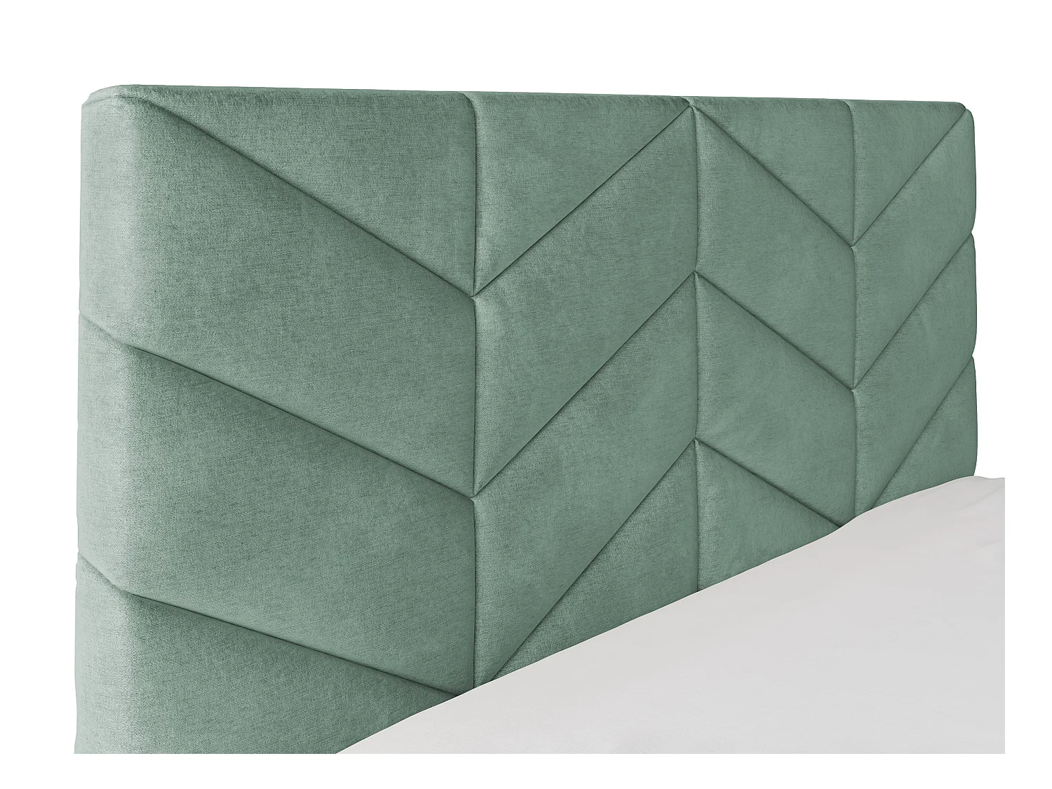 Letto con contenitore 140 x 190 cm Tessuto testurizzato Verde acqua - JUSTANI