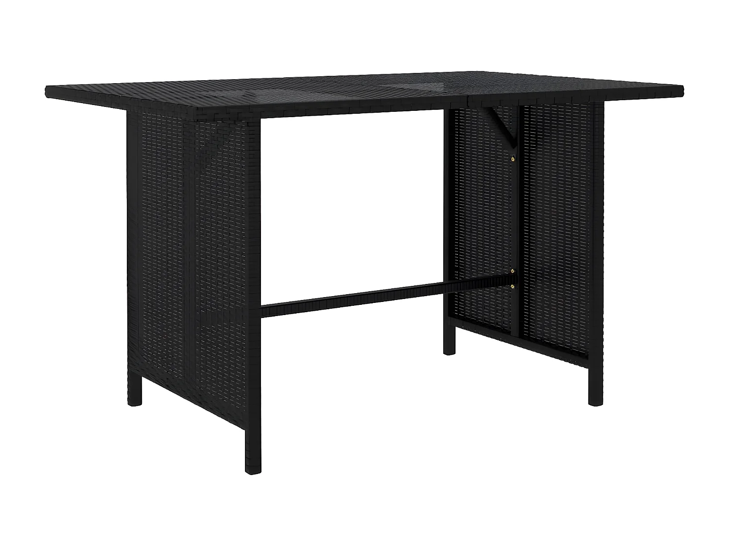 Tuinmeubelen 10 stuks met kussens Zwart harsriet