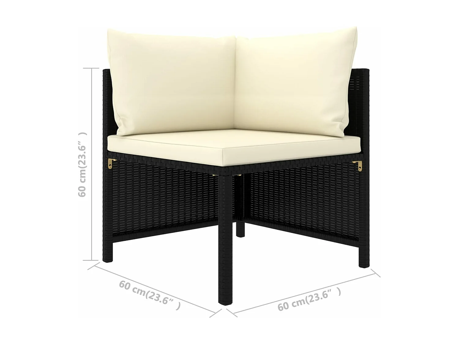 Tuinmeubelen 10 stuks met kussens Zwart harsriet