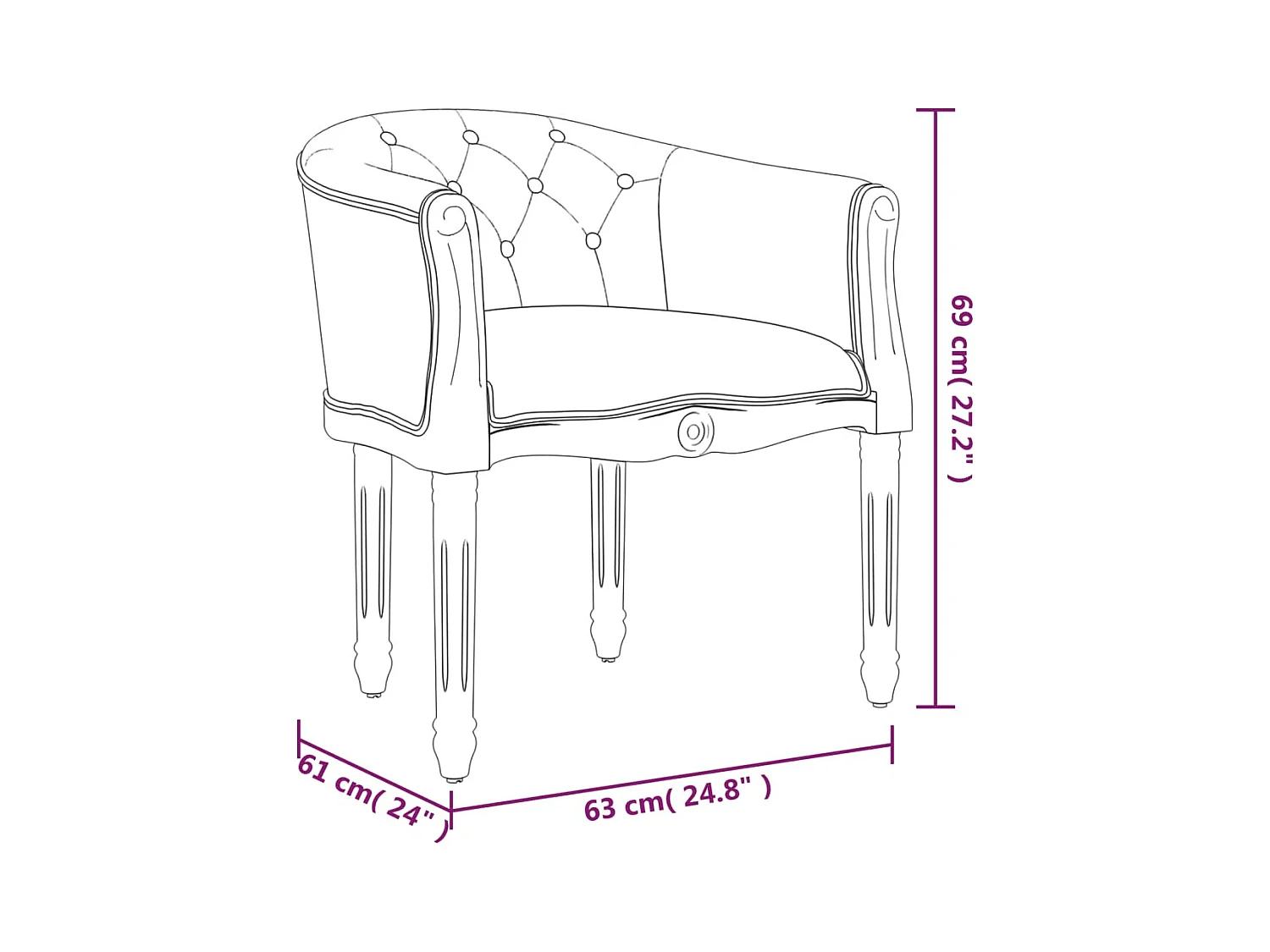 Chaise à manger Gris foncé Tissu