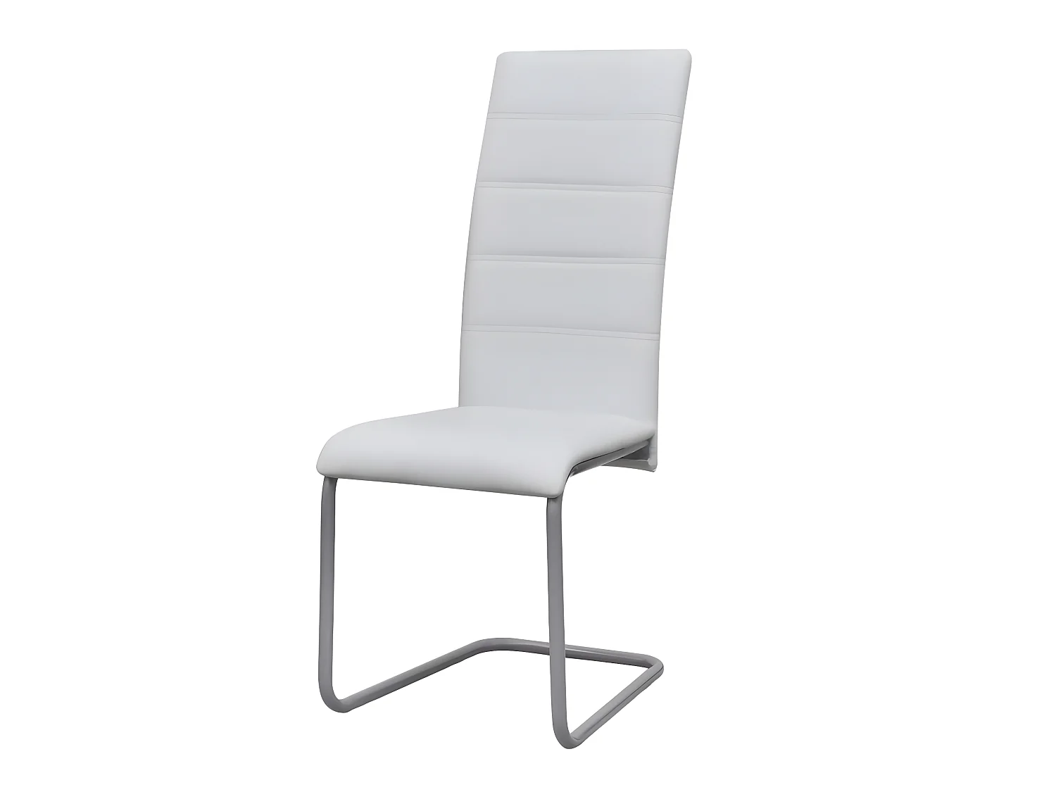 Sledestoel eetkamerstoelen set van 2 wit kunstleer