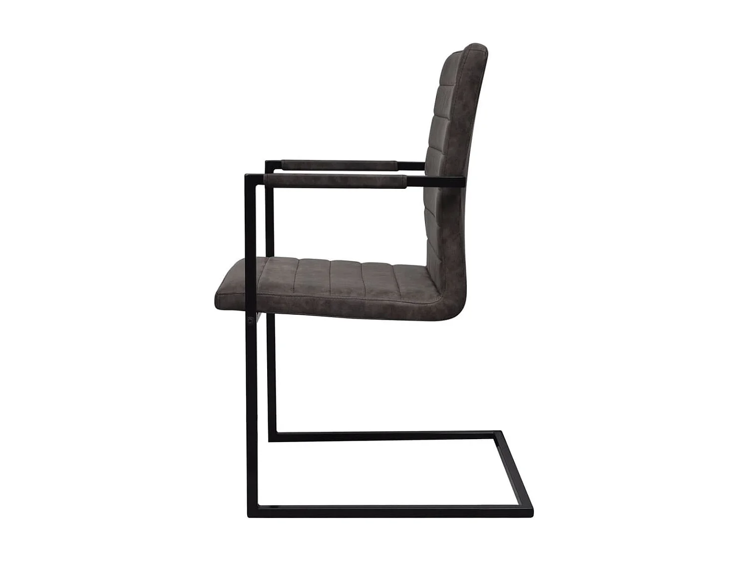 Sledestoel eetkamerstoelen set van 2 bruin kunstleer