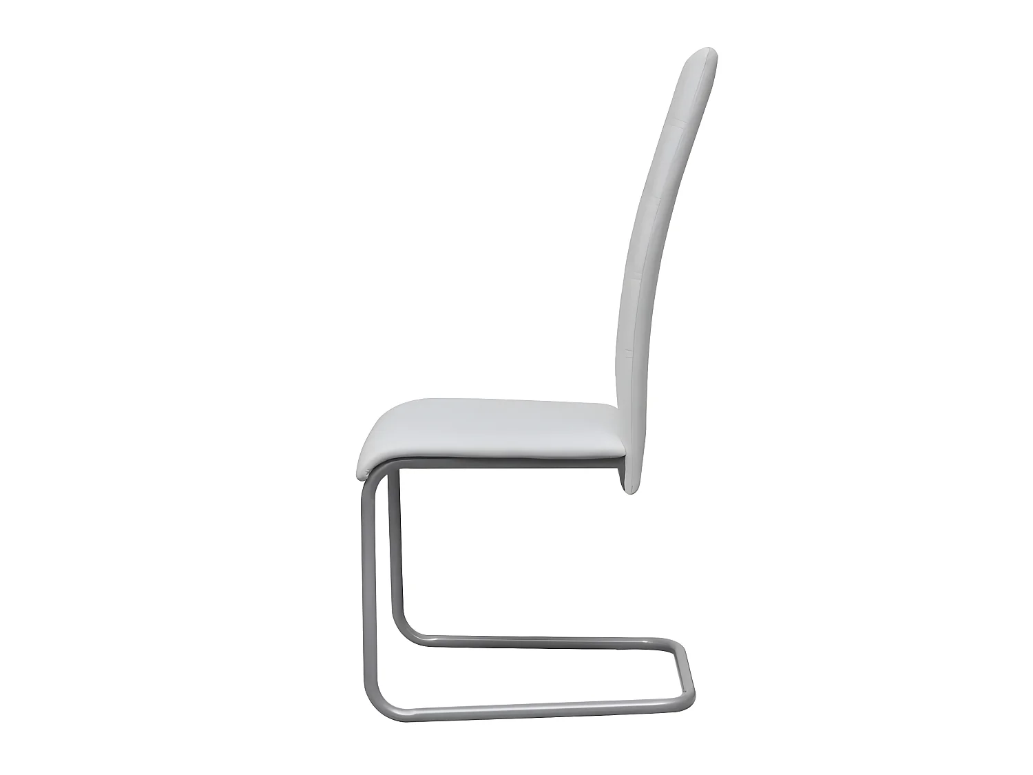 Chaises à manger cantilever lot de 4 blanc similicuir