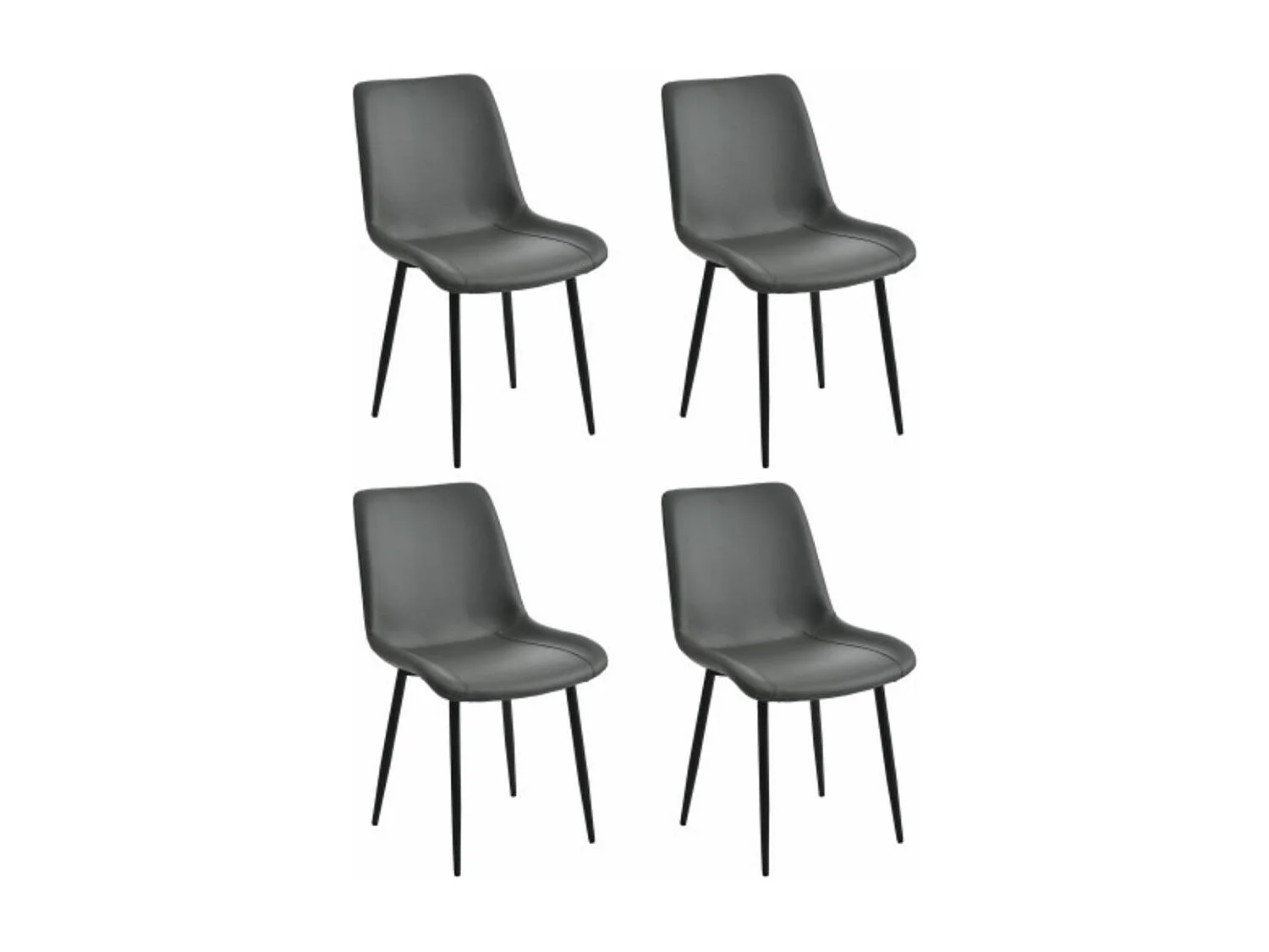 Ensemble de table et chaises, Table à manger avec 4 chaises, 140×80cm