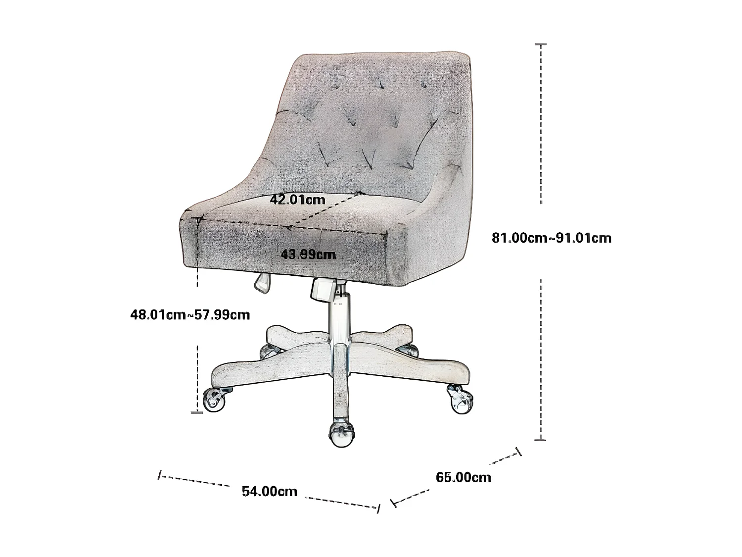 Chaise pivotante pour salon / chaise de bureau moderne et confortable